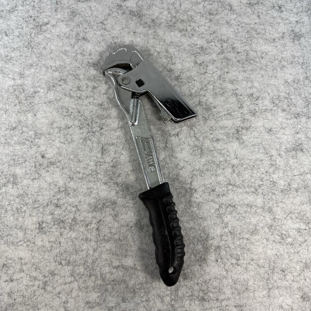 Vintage Power Jaws 10" Ratcheting Pipe Wrench Heavy Duty Steel Plumbing Tool